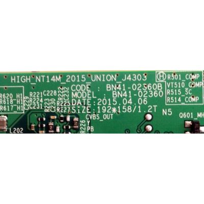 MAIN PARA TV SAMSUNG / NUMERO DE PARTE BN94-09599V / BN41-02360B / BN97-11038A / BN9409599V / PANEL JJ032BGE-R1-RR01 / DISPLAY HV320FHB-N10 / MODELO UN32J5205AFXZA LS03 - Imagen 3